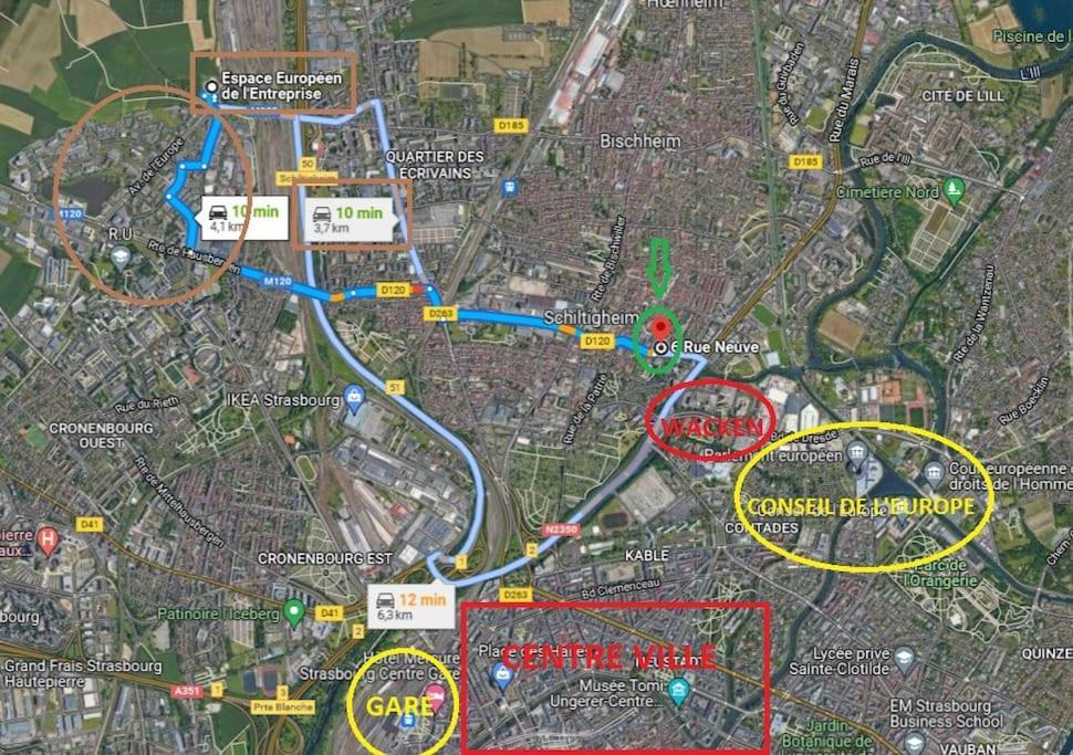 T2 - Tram Direct Strasbourg Centre Ville En 11 Min - Parking Gratuit Schiltigheim Extérieur photo